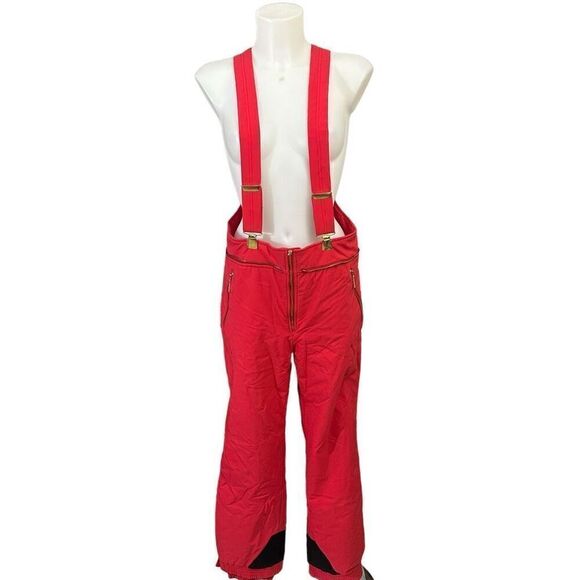 Kaelin Vintage Red Ski Suit 2 Piece Jacket & Jumpsuit Coveralls Womens Sz Large - Picture 4 of 9